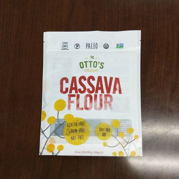 750g,1.5kg,10lb, glossy plastic food packaging cassava flour stand up bag window plastic bag 5