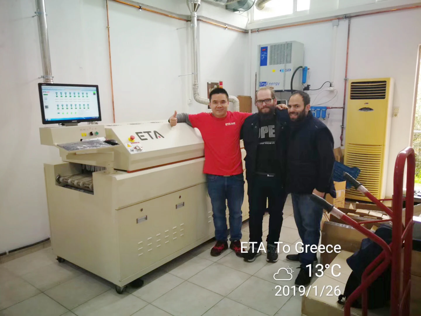 ETA Semi Auto SMT Production Line Machine in Greece