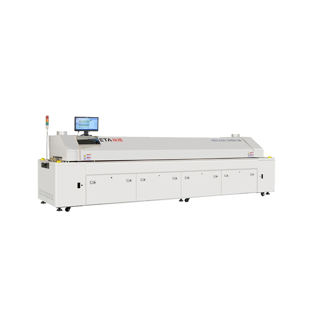Large 8 Zone Hot Air Double Rail Reflow Soldering Oven with PC control ( E8 )