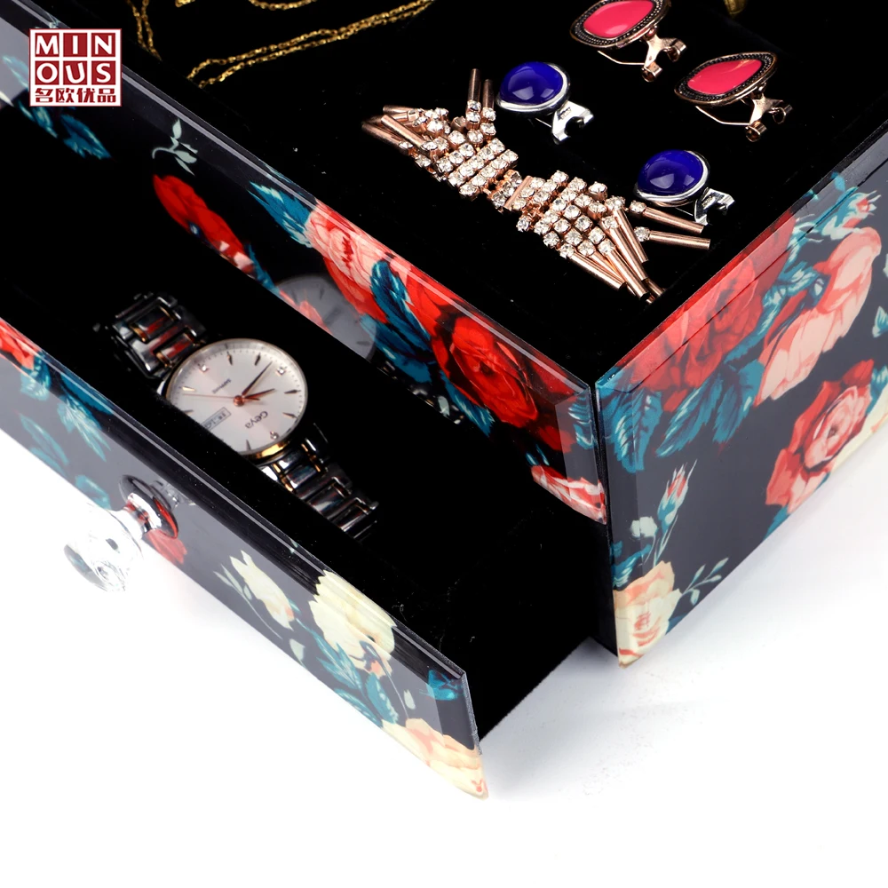 New Creative Jewelry Box High-End Acrylic Jewelry Storage Box Ring earring necklace Box 4