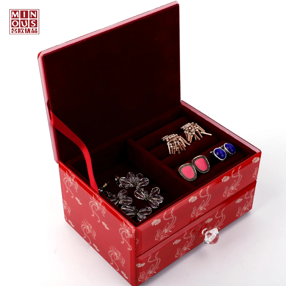 Wholesale High Quality Red Acrylic Jewelry Storage Box 4