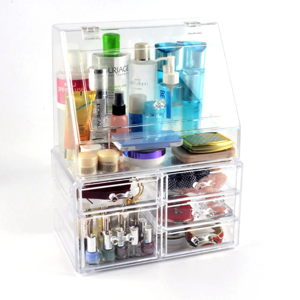 Multifunction Clear Acrylic Plastic Makeup Storage Box