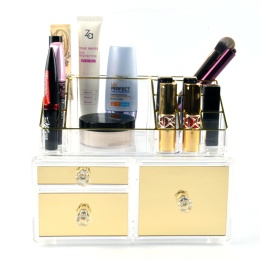 High Quality Gold Acrylic Makeup box lipstick holder