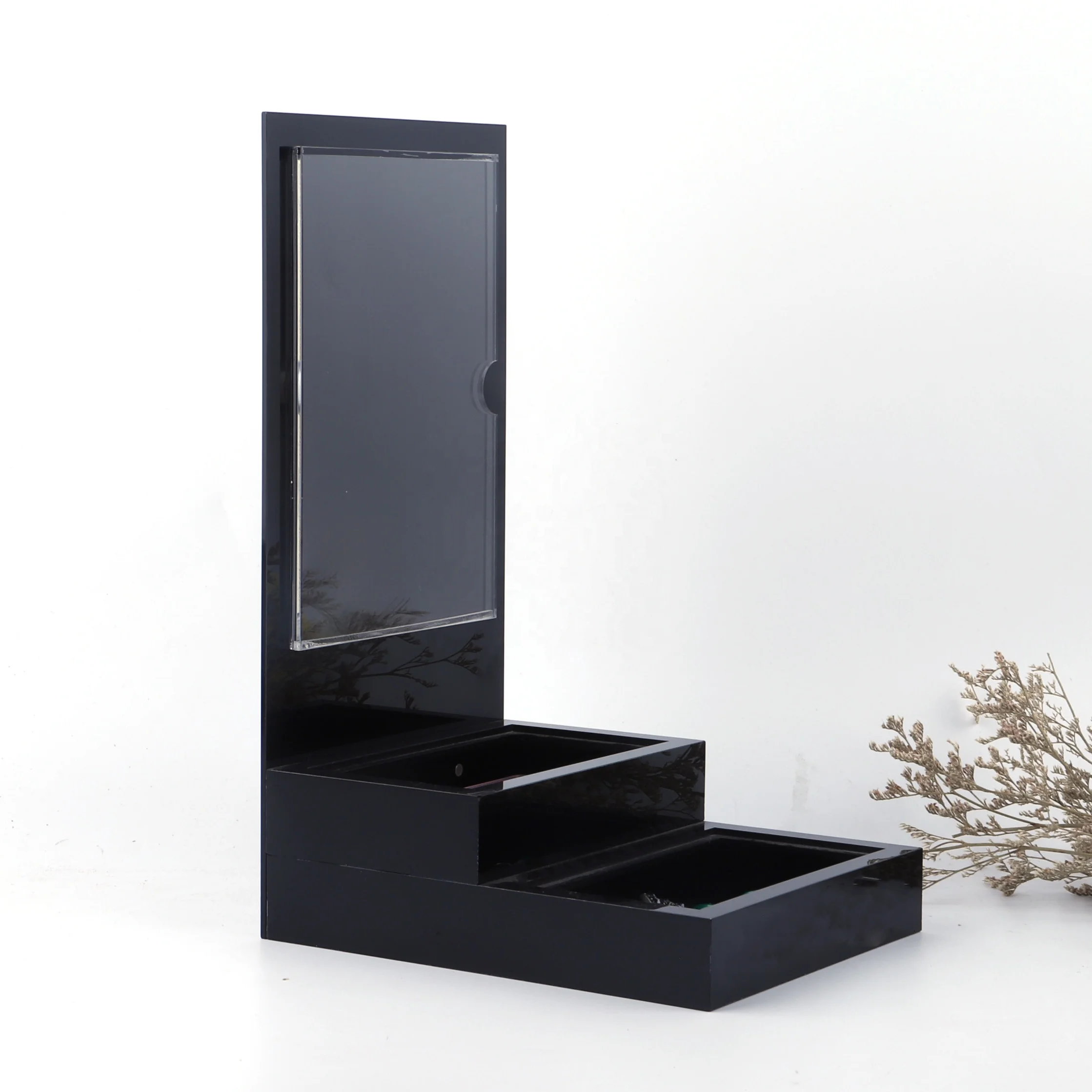 Custom High Quality Black Acrylic Jewelry Display Stand Set