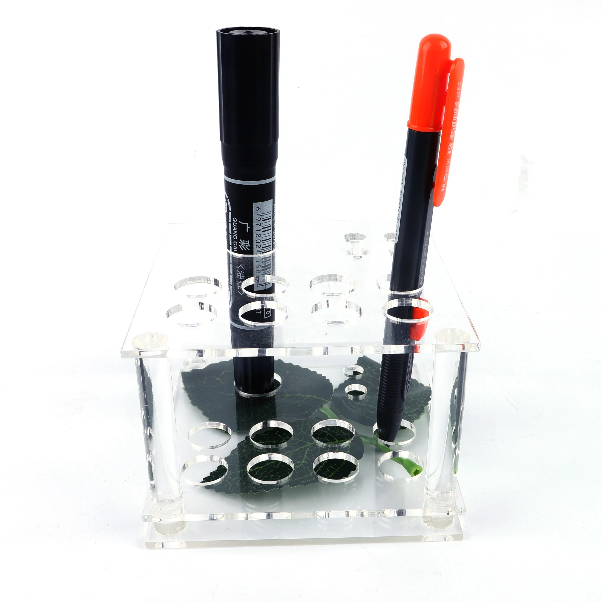 New Products Square Acrylic Pen Holder Makeup Brush Display