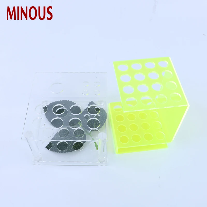 New Products Square Acrylic Pen Holder Makeup Brush Display 7