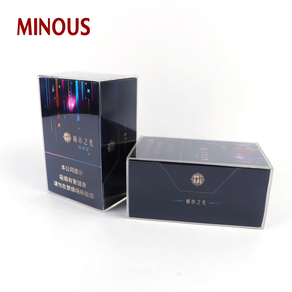 Waterproof Transparent Acrylic Cigar Box Cigarette Display Case 4