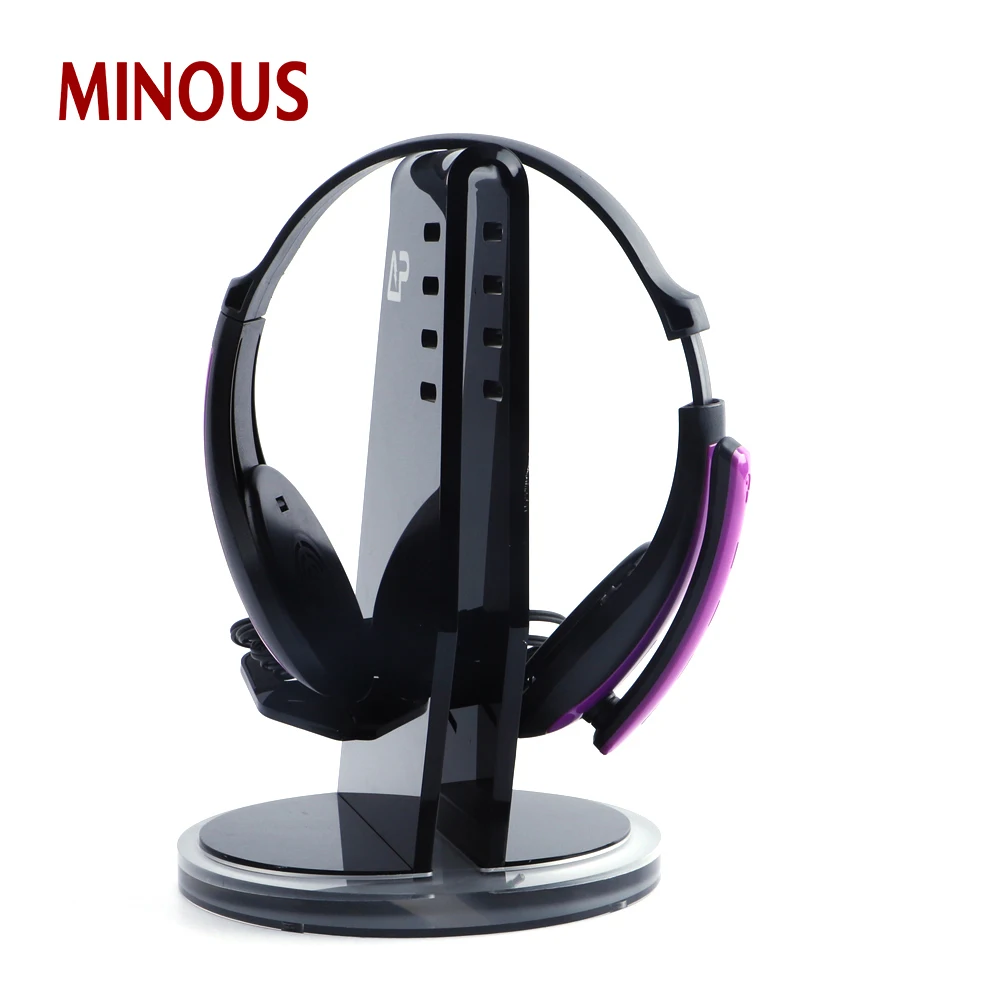 High Quality plexiglass earphone headphone display holder acrylic headset display stand 6