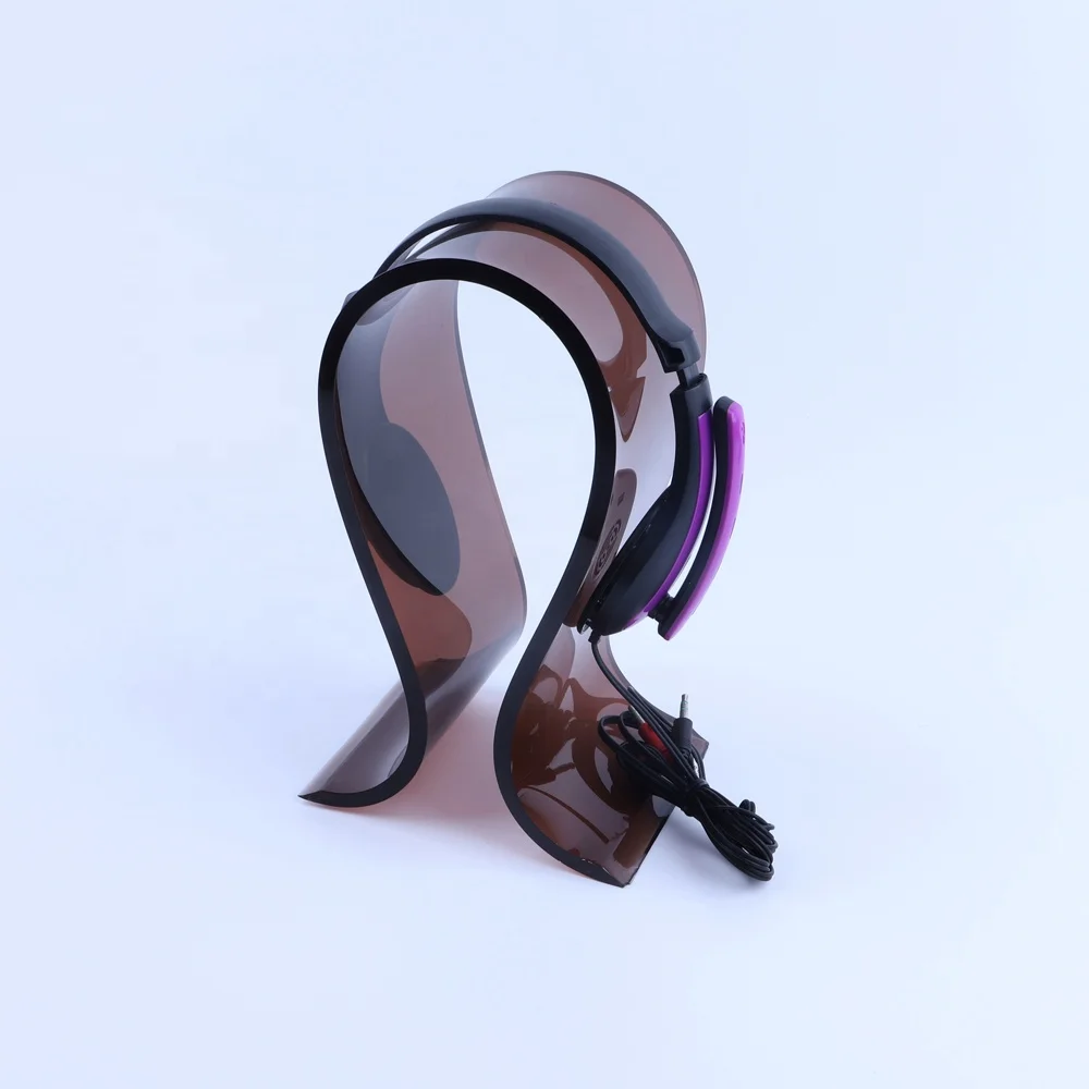 custom-u-shaped-desktop-brown-acrylic-earphone
