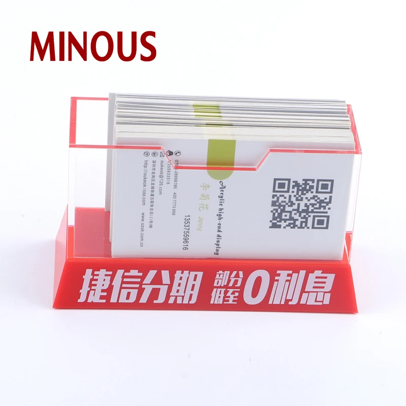 High Quality Clear Acrylic  Business Card Display Stand Holder Acrylic Name Card Hholder 2