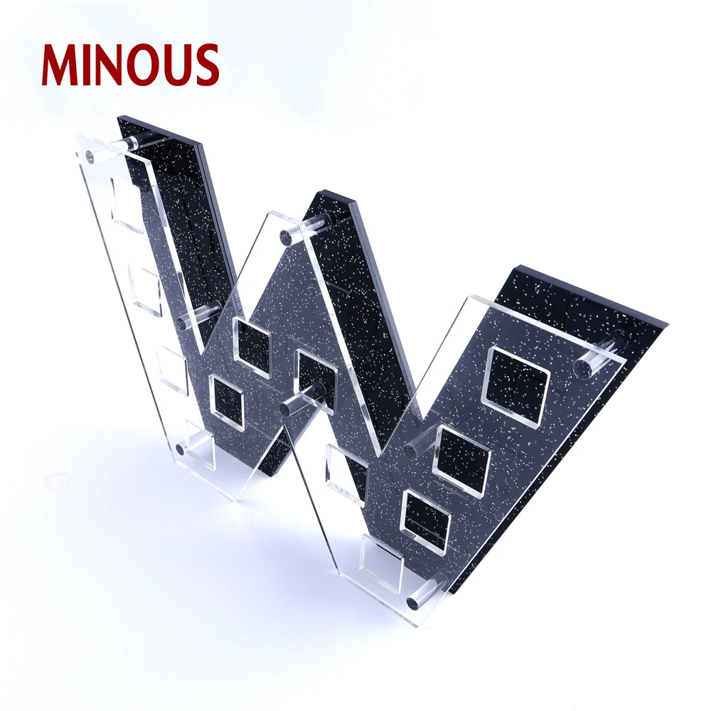  High Quality black acrylic letter display stand 4