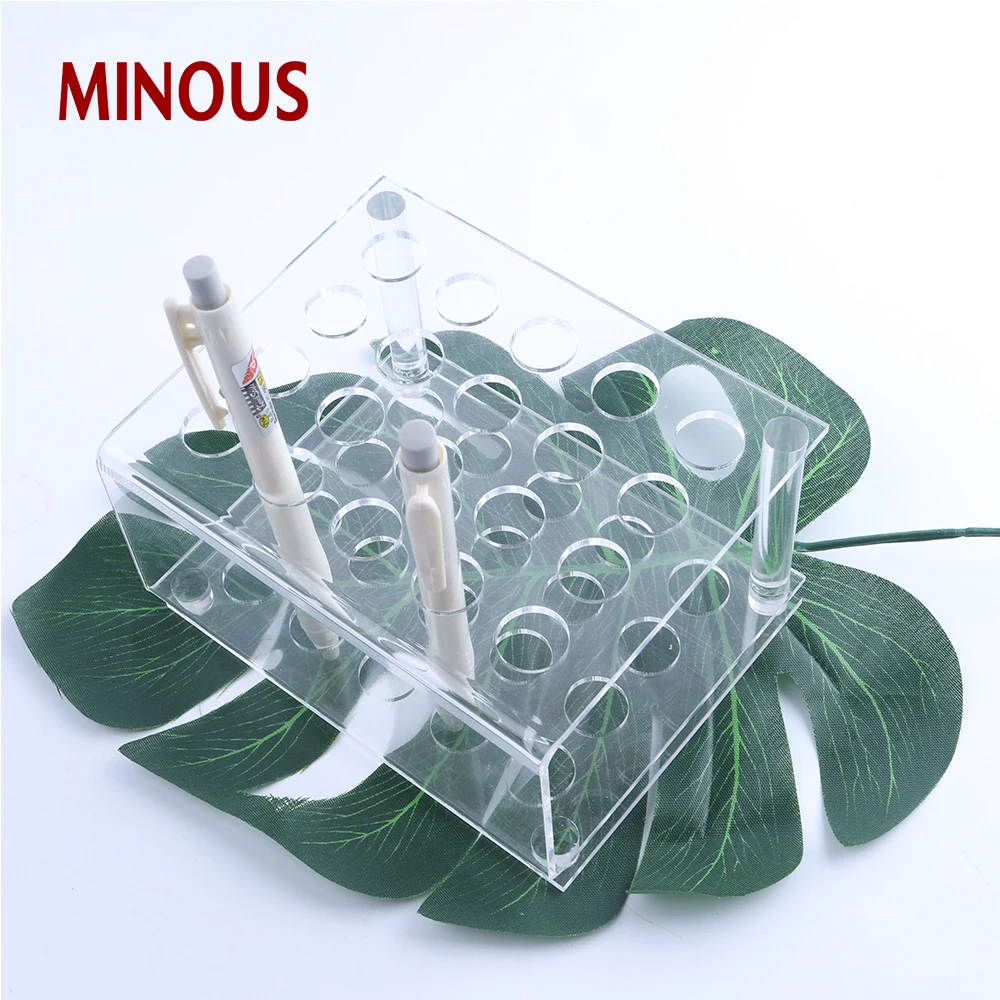 Custom High Quality Square Clear Acrylic Pen Holder Display 2