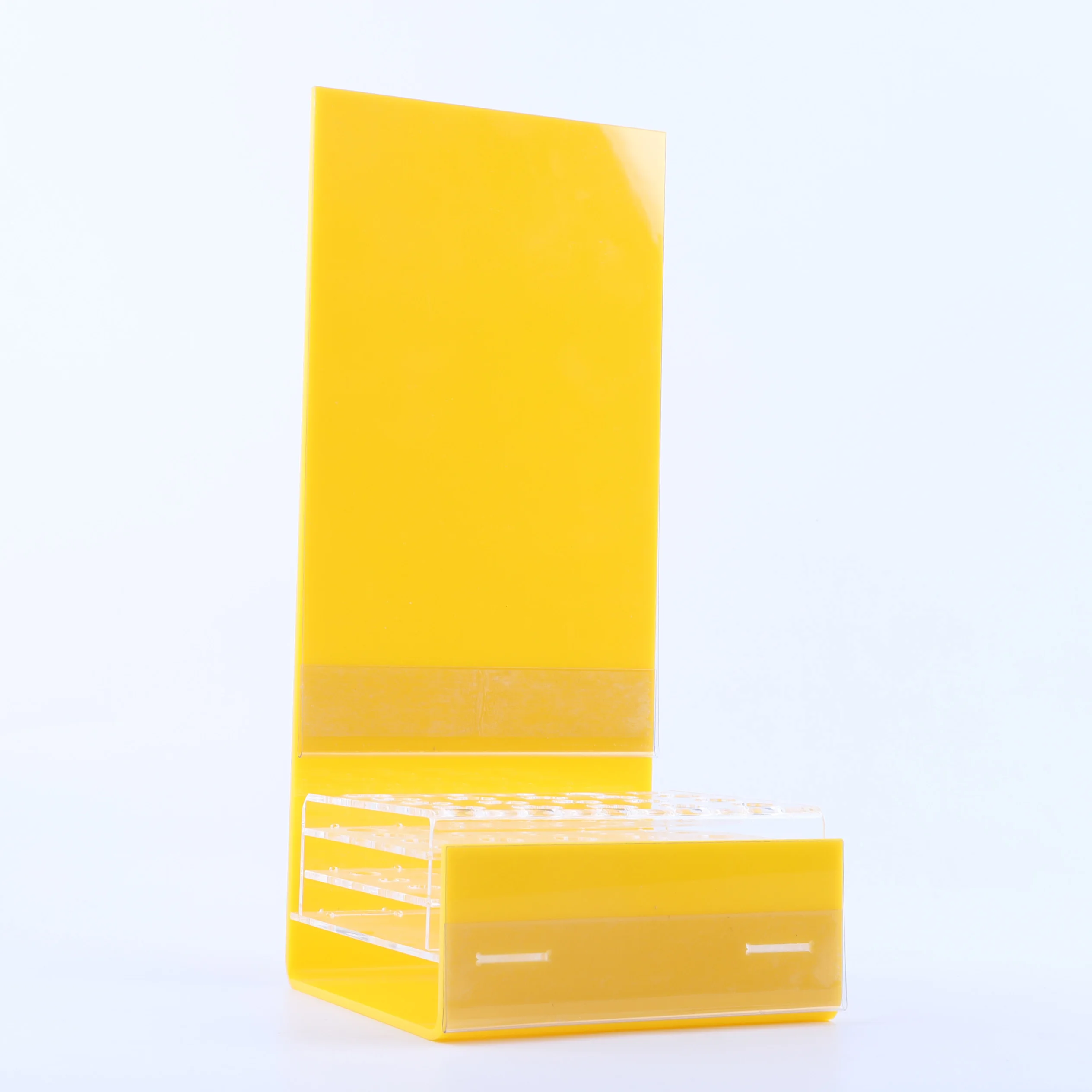 custom-logo-desktop-yellow-acrylic-pen-display