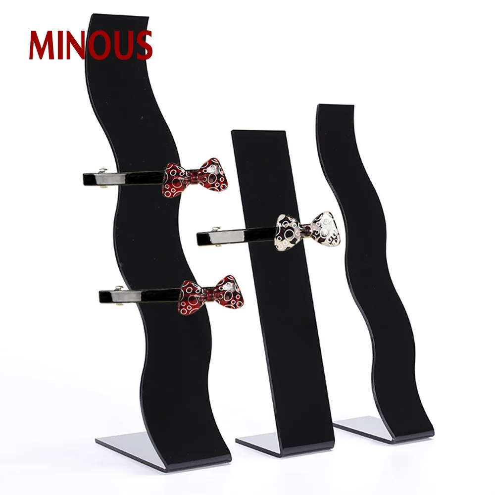 manufacturer wholesale black acrylic jewelry holder hairpin display holder hair pins display 6