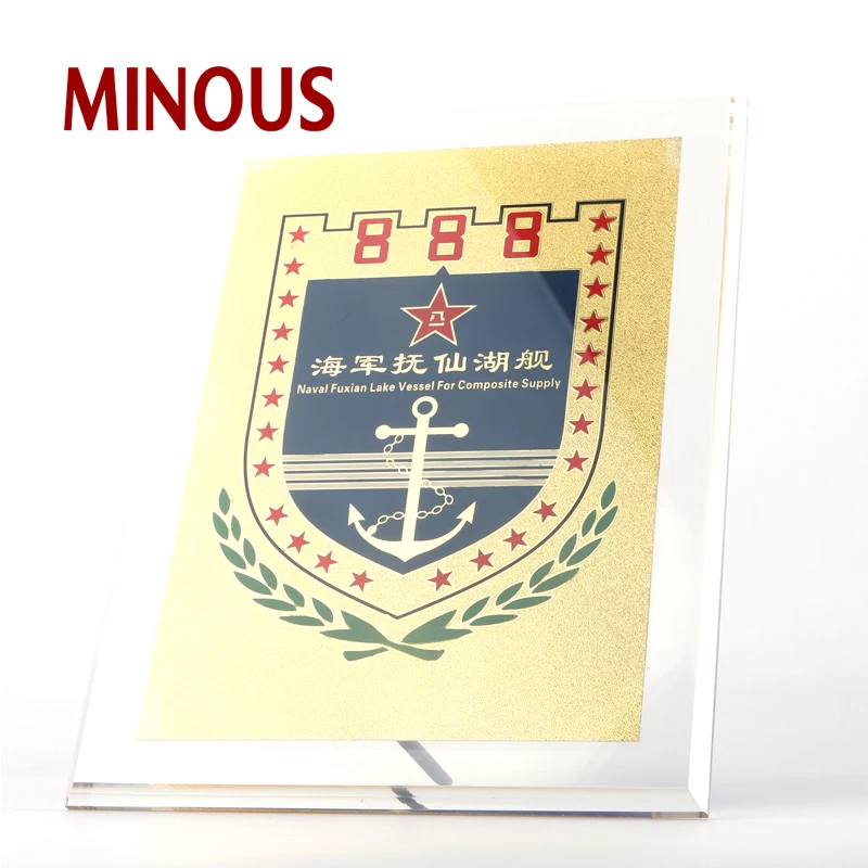 High-end desktop square clear acrylic certificate display stand 2