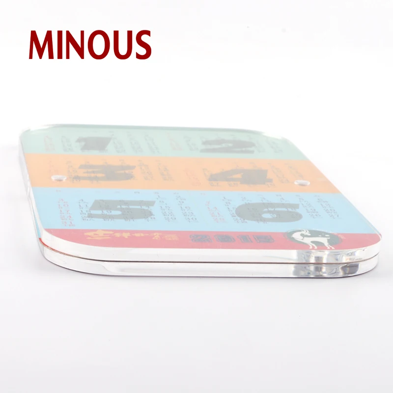 High-end desktop small clear acrylic calendar display stand sign calendar holder 6