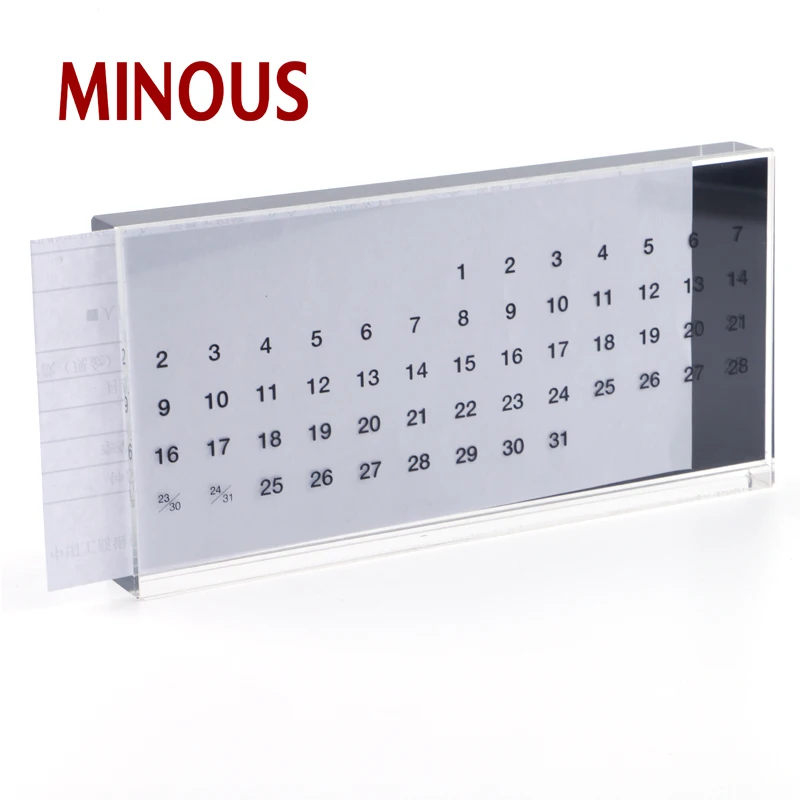 High quality square shape clear acrylic calendar sign holder 4