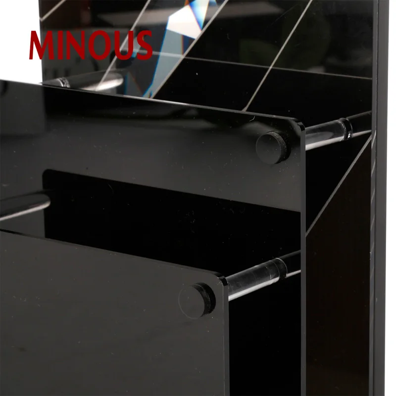 Hot Sale Desktop Rectangle Black Acrylic Display Stand For Shop 7