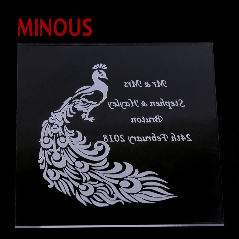 China manufacture custom square acrylic wedding invitation car 2