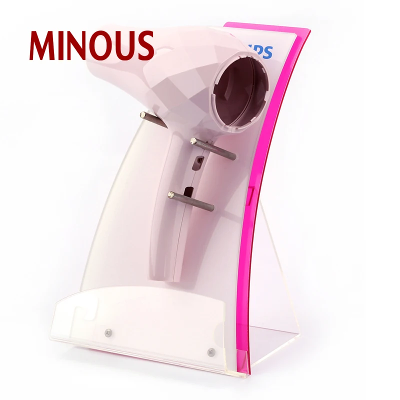 Hot sale desktop L-shape acrylic hair curler display stand holder 2