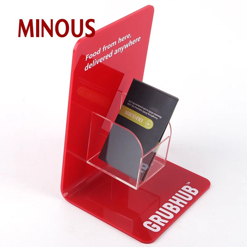 wholesale customized red acrylic business car holder display stand 2