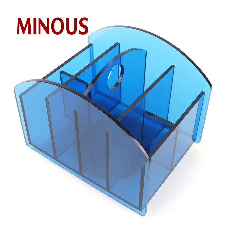 customized new design blue rotate acrylic display stand for shop 4