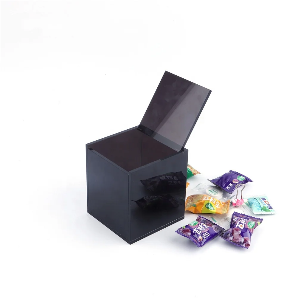 Online shopping Small Black Acrylic candy storage box with lid