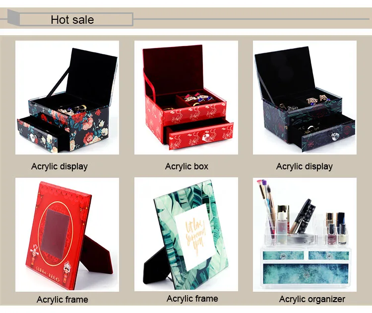 China Custom Color Square Acrylic Jewelry Storage Box 13