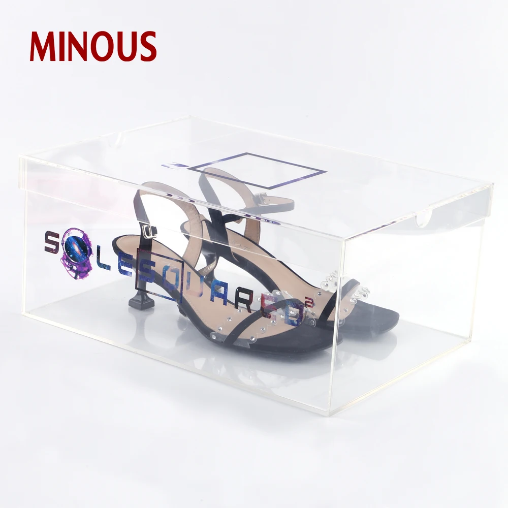 good quality custom acrylic shoe gift packing box 4