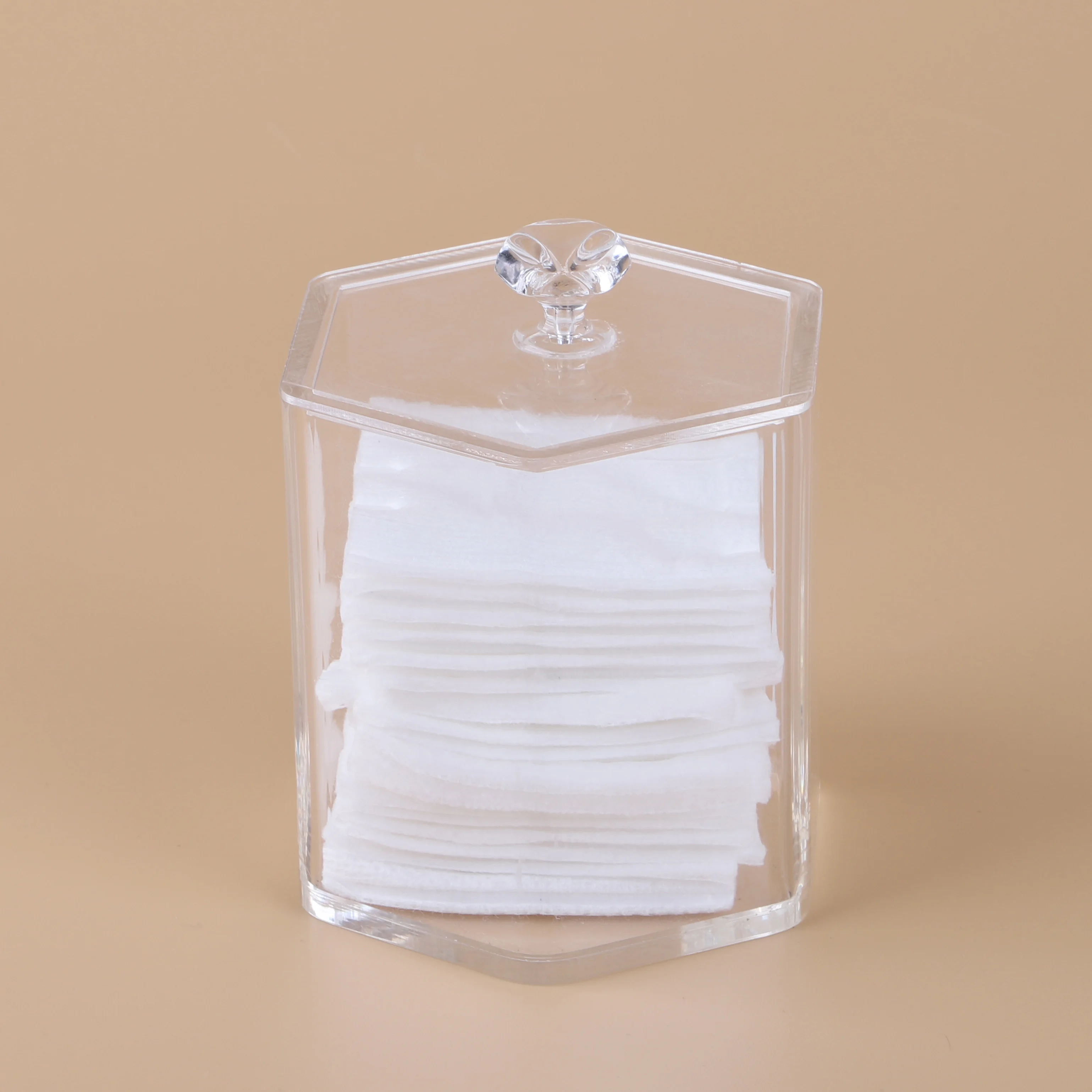 handmade-hexagon-clear-acrylic-cotton-pads-storage