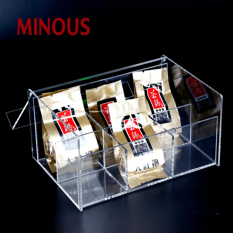 acrylic tea storage box with lid XZC-293 Details 6