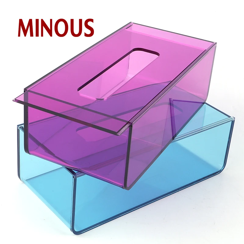  High Quality acrylic tissur storage box with lid 2