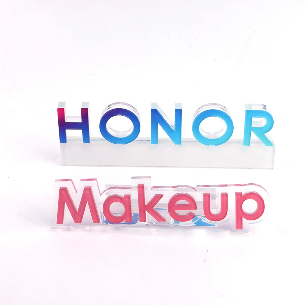 High Quality Customized colored acrylic logo block 8