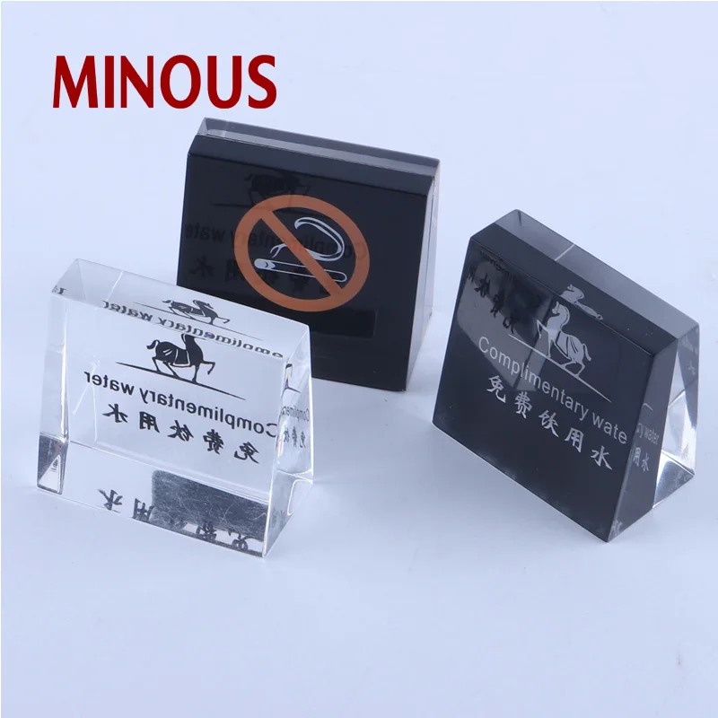 acrylic complimentary water warning block XZC-226 Details 2