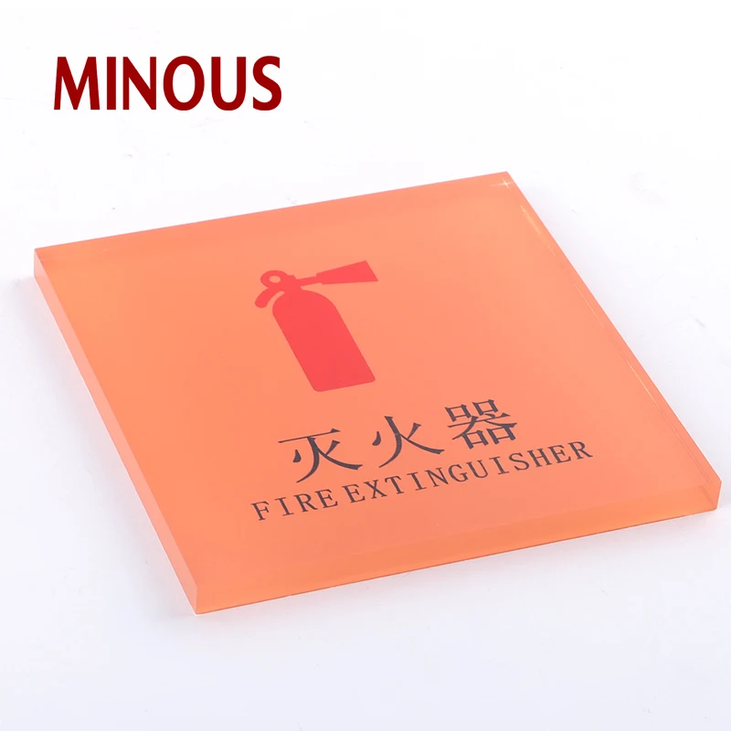  High Quality acrylic fire extinguish sigh 4