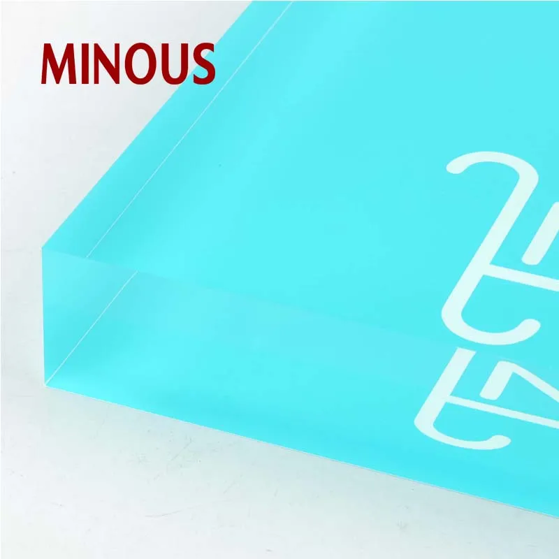 Custom hight quality desktop square acrylic complimentary water warning block 6
