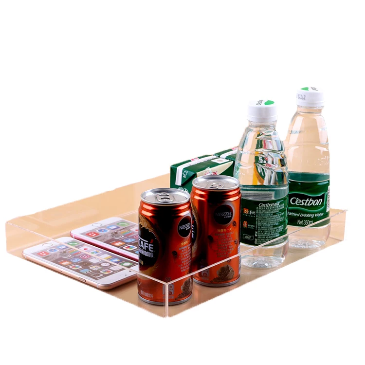 Cheap Custom Clear Acrylic Food Serving Tray  Acrylic Coffee Tray