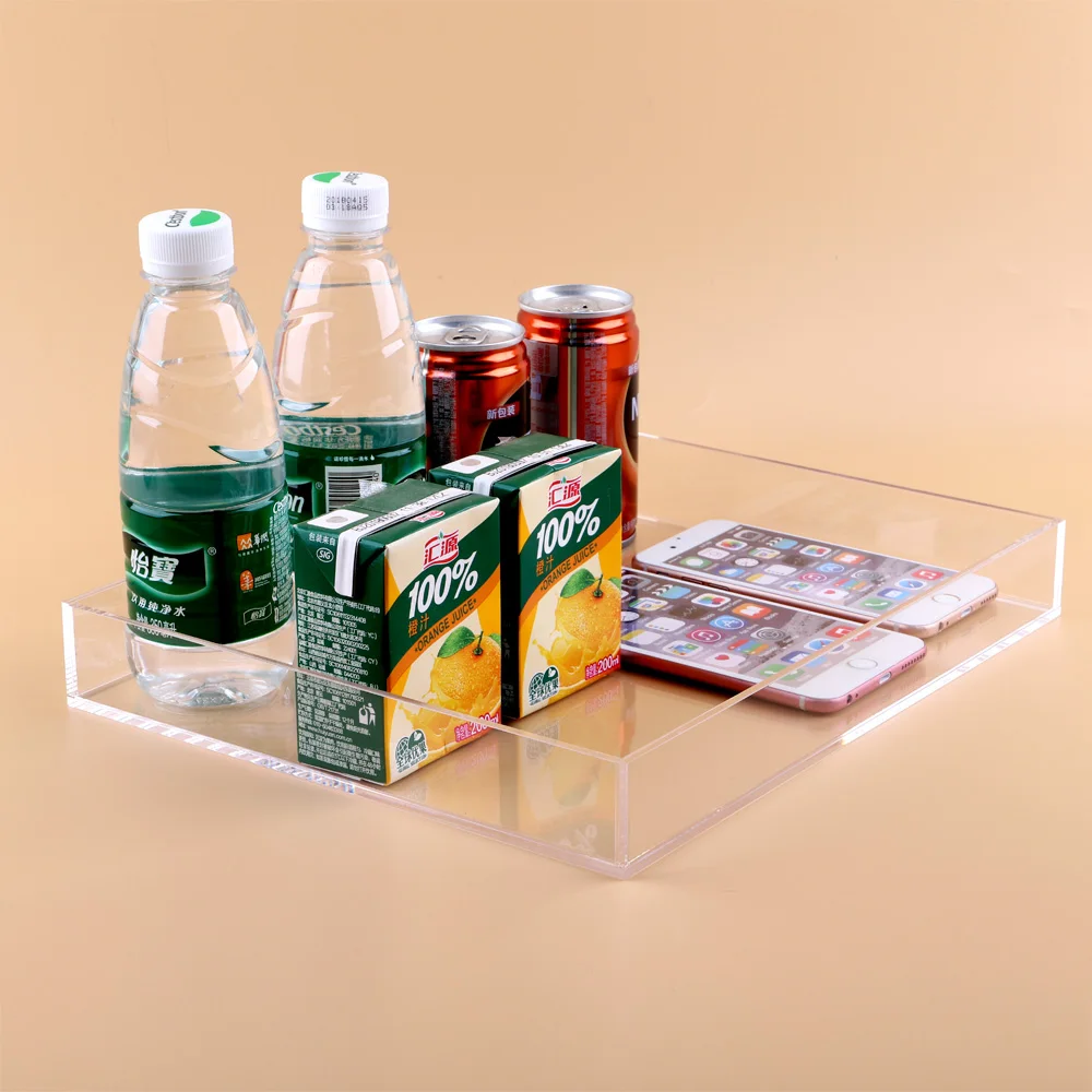 Cheap Custom Clear Acrylic Food Serving Tray  Acrylic Coffee Tray 6