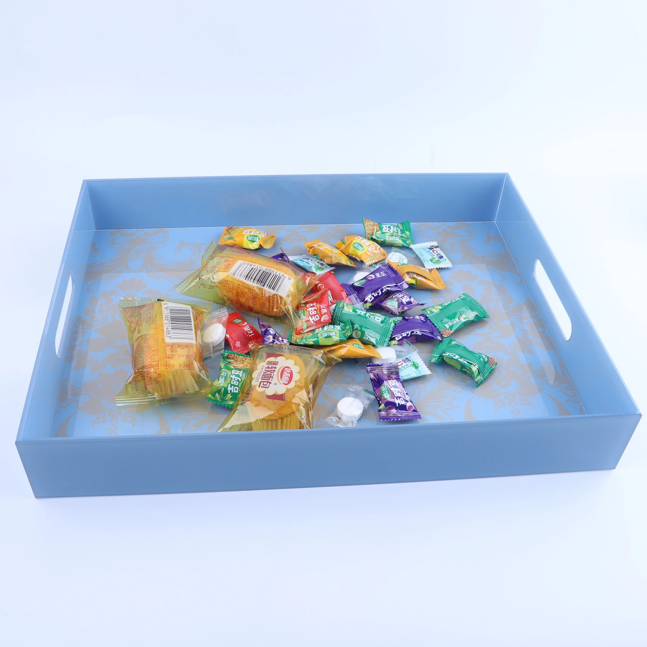 wholesale custom square colored acrylic chocolate tray