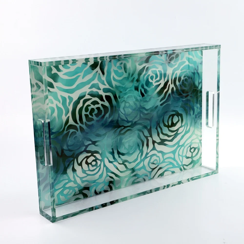 Hot-Sale-RECTANGLE-Blue-Clear-Acrylic-Food