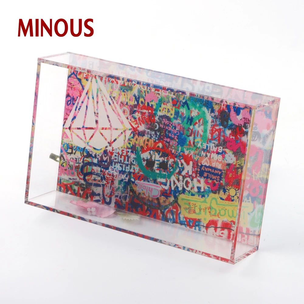 custom high quality square uv printing acrylic tray 4