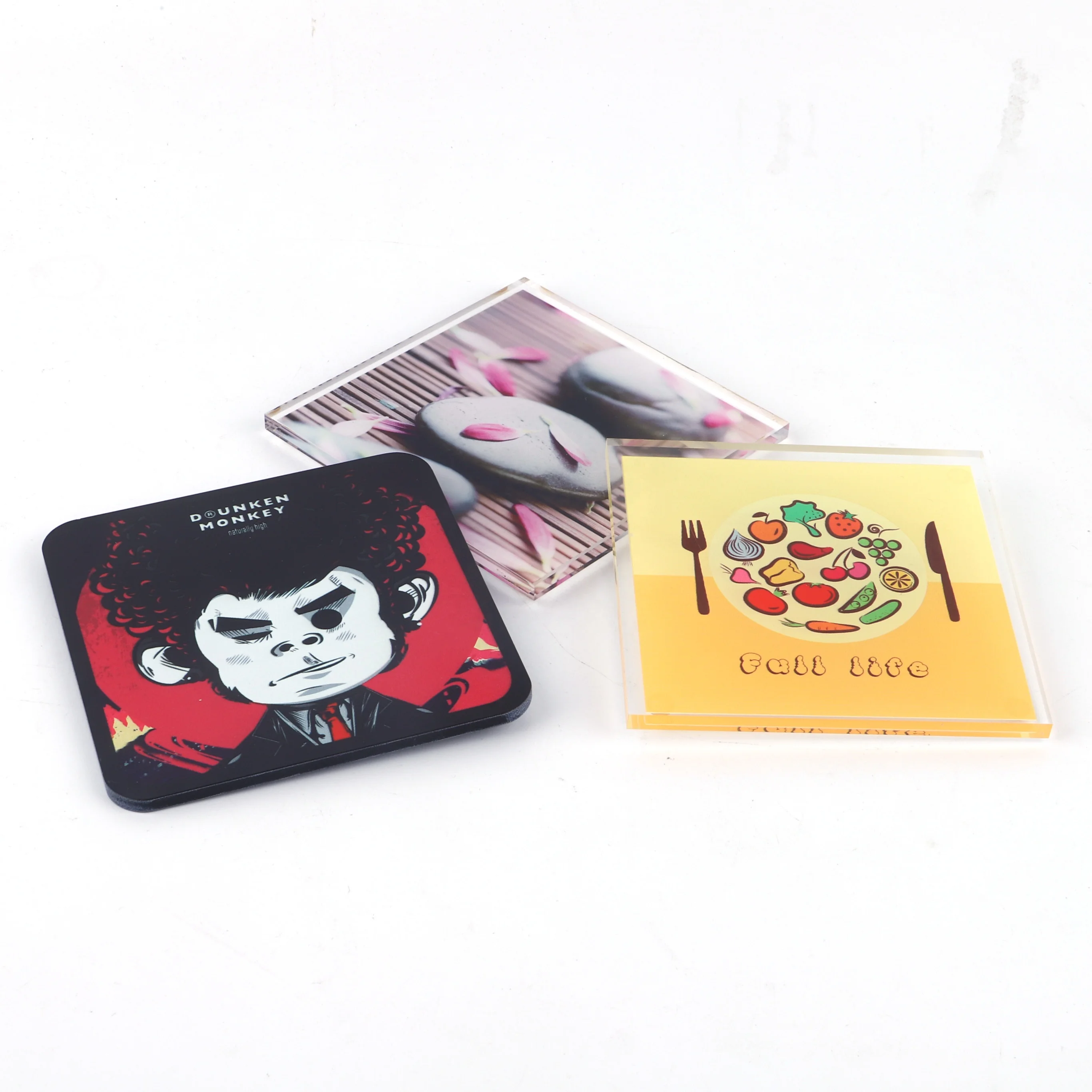 Giveaways Gifts Custom Cheap Square Acrylic Coaster/Cup Pad /Cup Mat