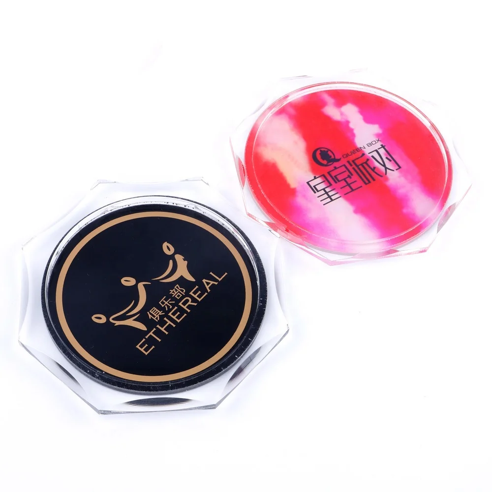 High quality printed acrylic cup coaster