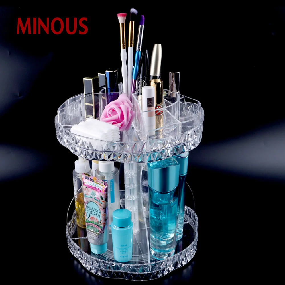 High quality rotatable acrylic lipstick holder makeup display stand 2