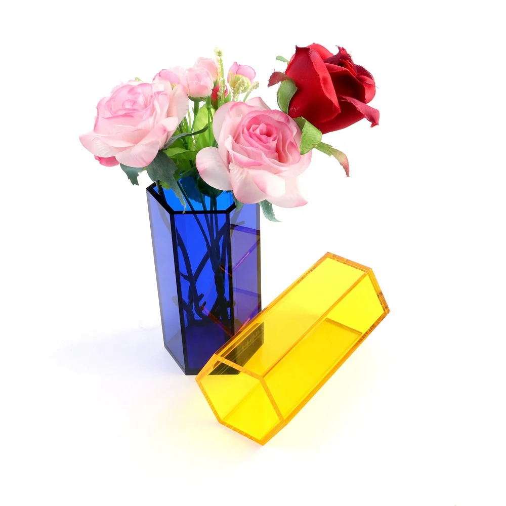 factory hexagon transparent acrylic flower display box