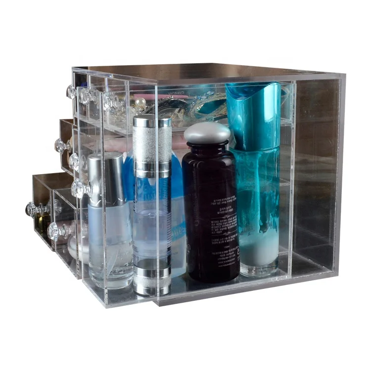 New Unique Mini Drawer Clear Acrylic Jewelry Makeup Cosmetic Storage Box