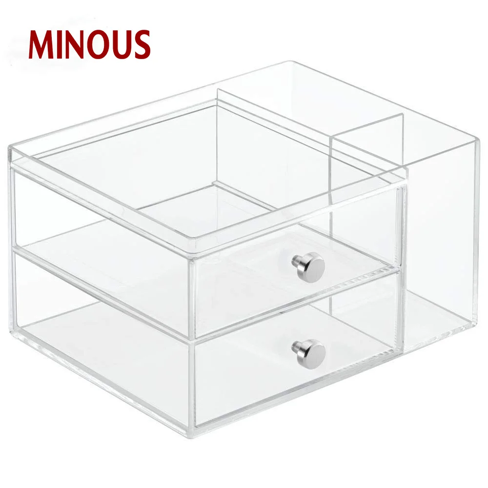 High Quality Multipurpose Acrylic Stationery Box Makeup Storage Box With Drawers 6