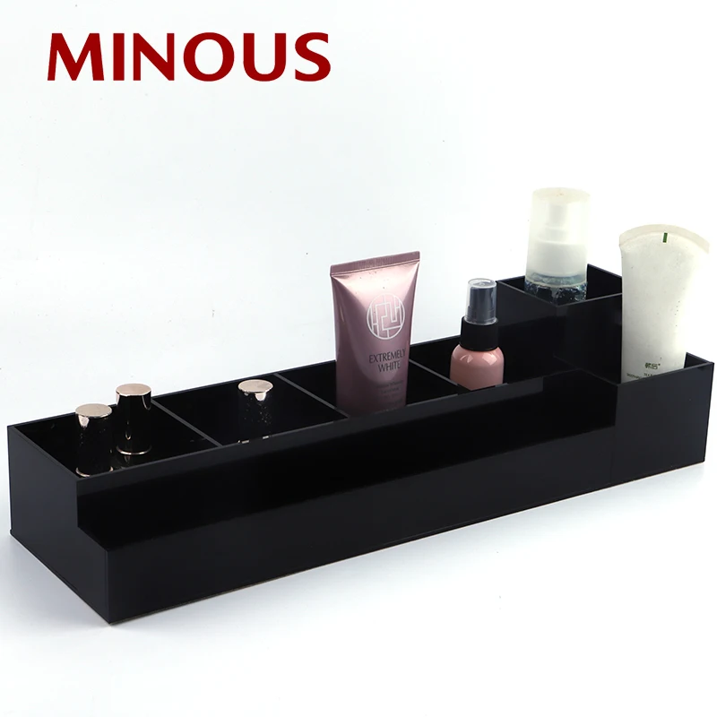 China Manufacturer Black Acrylic Makeup Cosmetic Storage Box 5