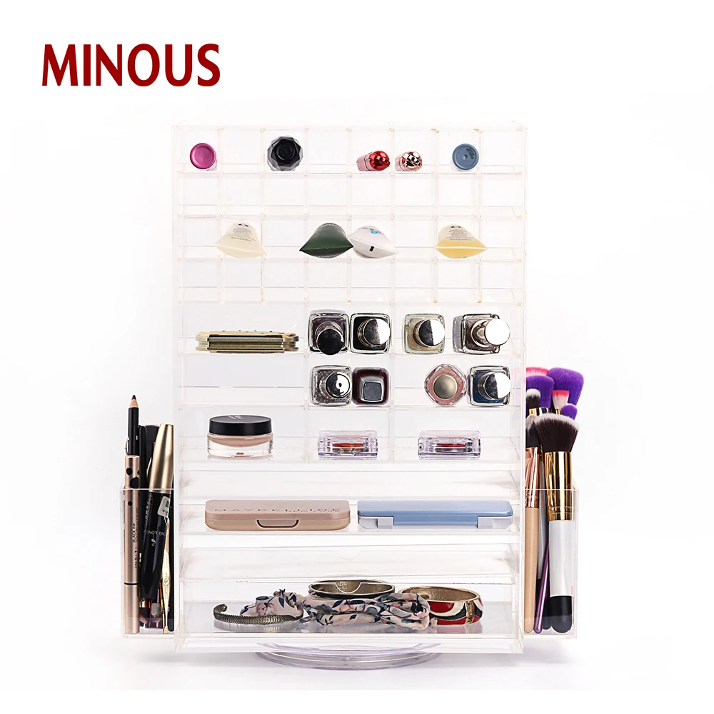 Multi-purpose clear acrylic cosmetics jewelry storage box 4