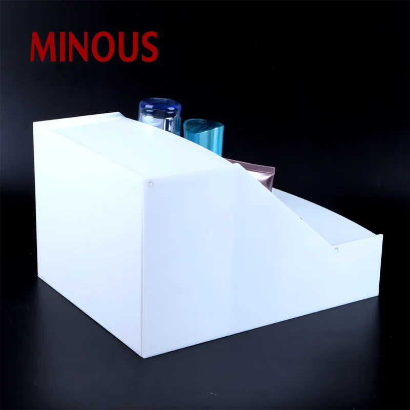 wholesale desktop square white acrylic makeup storage box 7